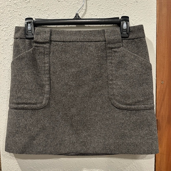 J. Crew Wool Mini Gray Skirt - Picture 6 of 8